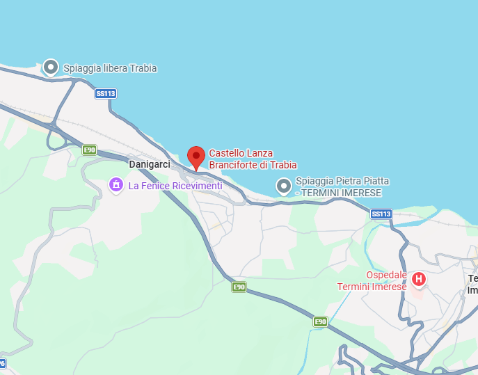 Mappa Castello Lanza Branciforte, Palermo